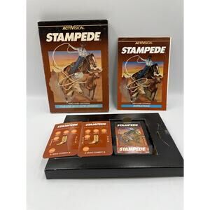 Stampede (Mattel Intellivision, 1982) CIB w/Manual & Overlays - Tested & Works